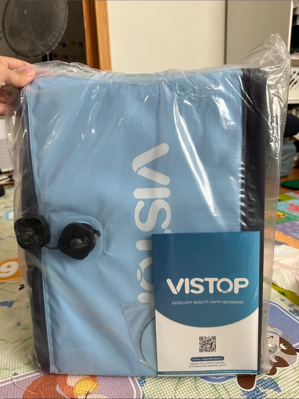 VISTOP Foldable Plastic Pet & Kids Pool - Portable Bath Tub (Light Blue)